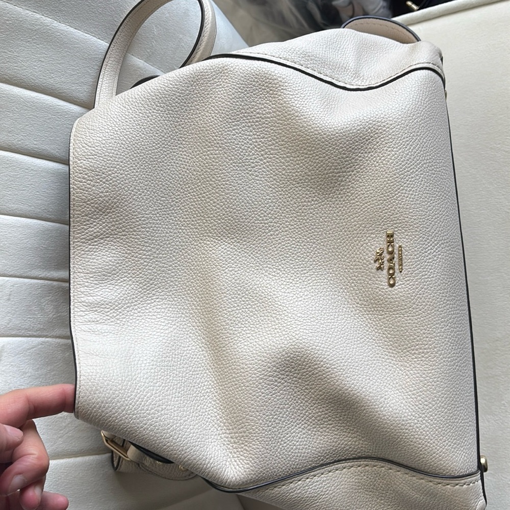 Coach Edie 31 Cream Leather Women's Bag like new